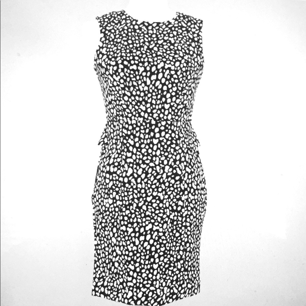 PETITE ANN TAYLOR CHIC LEOPARD ANIMAL PRINT SHEATH DRESS